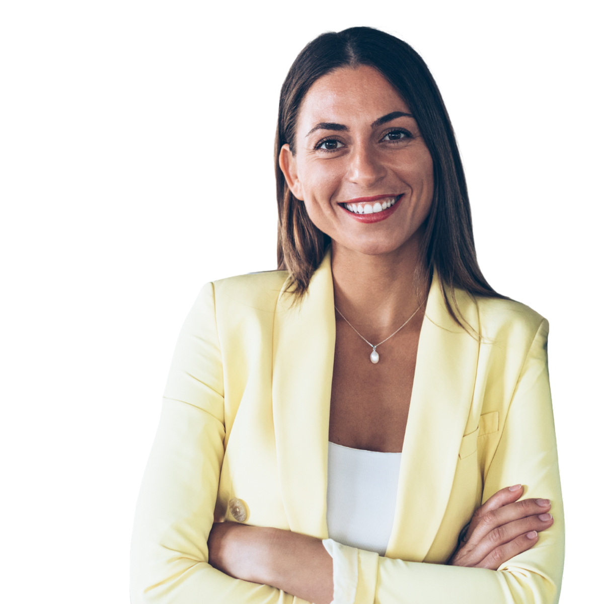 A happy woman after getting a Golden Visa