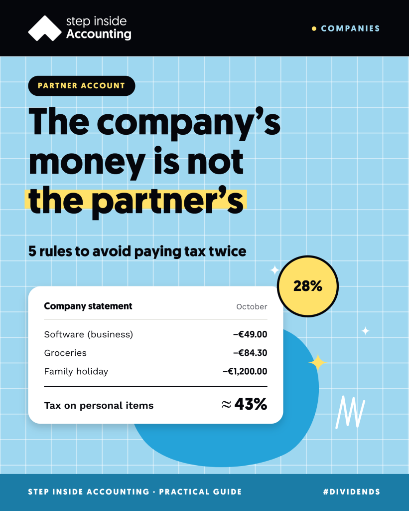 Article cover: The company’s money is not the partner’s: 5 rules to avoid paying tax twice